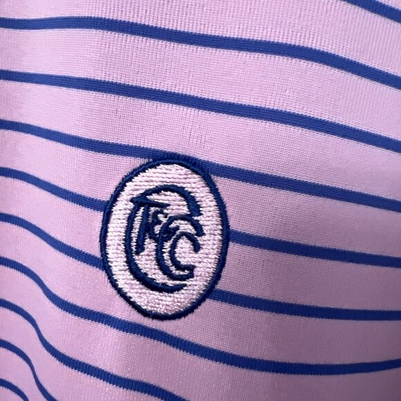 Donald Ross Mens Polo Golf Shirt XXL Pink Cherokee Town Country Club Embroidered - Picture 3 of 8